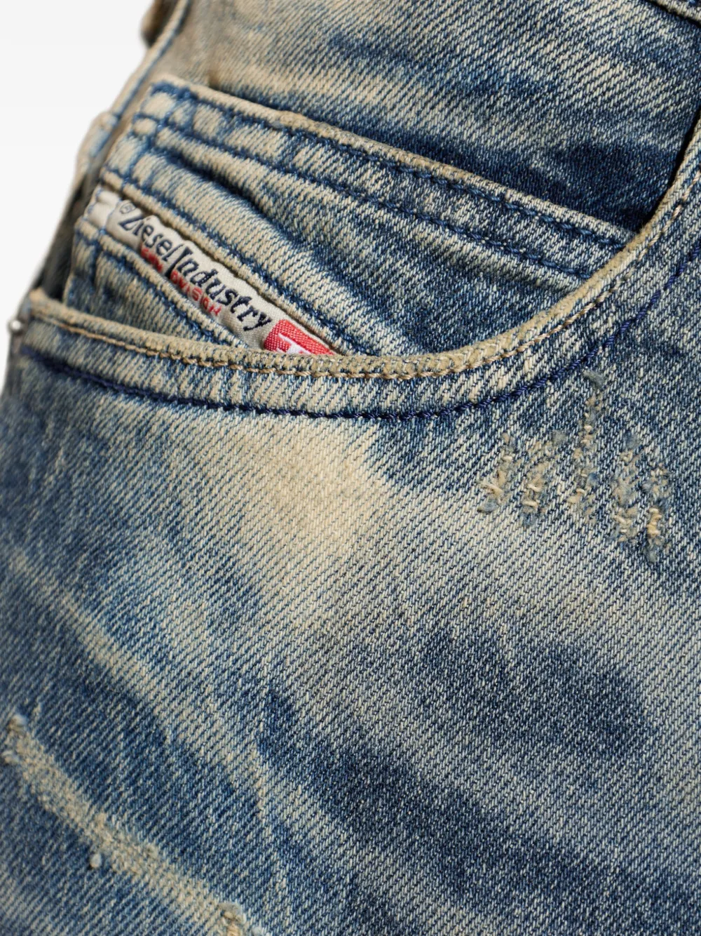 Diesel Gerafelde jeans Blauw