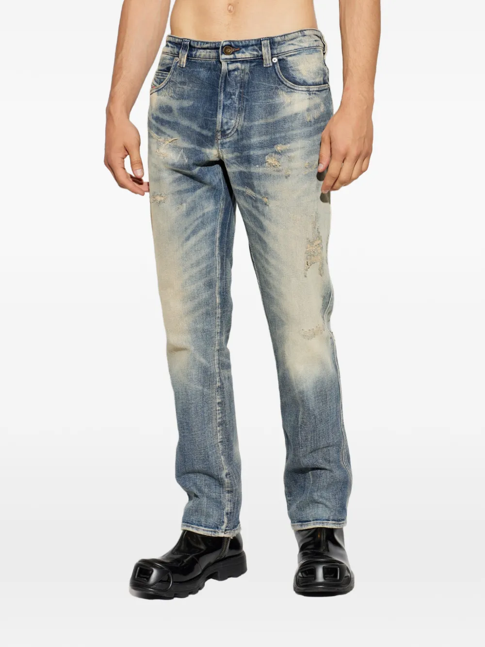 Diesel Gerafelde jeans Blauw