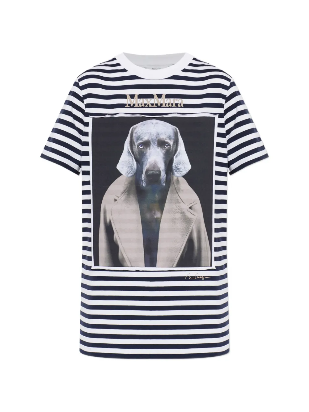 Max Mara Zelante dog-print T-shirt - Blu