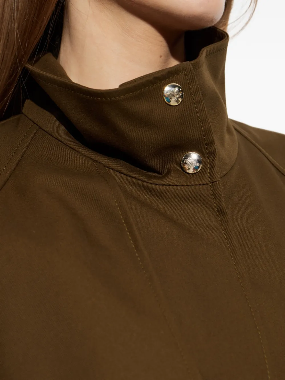 Max Mara Jack met cape en ceintuur Bruin