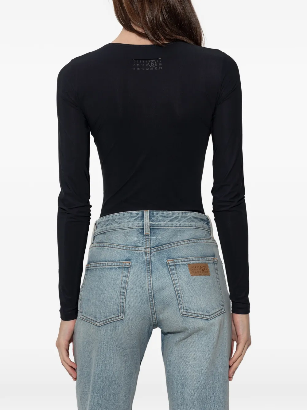 MM6 Maison Margiela Body met lange mouwen Zwart
