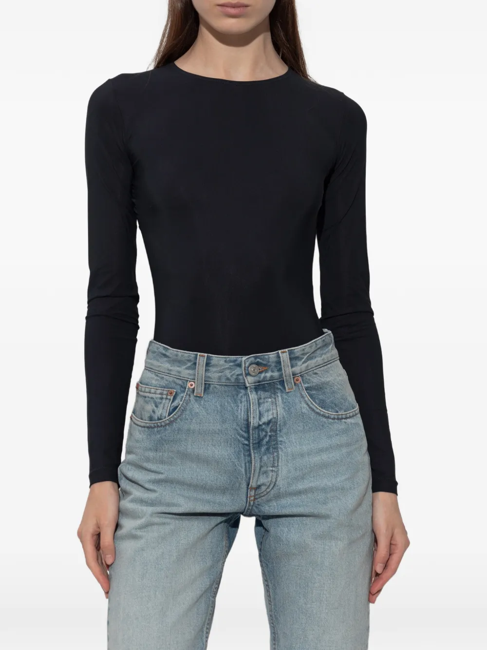 MM6 Maison Margiela Body met lange mouwen Zwart