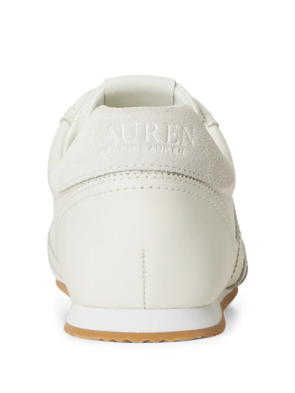 Lauren Ralph Lauren lace-up leather sneakers Wit