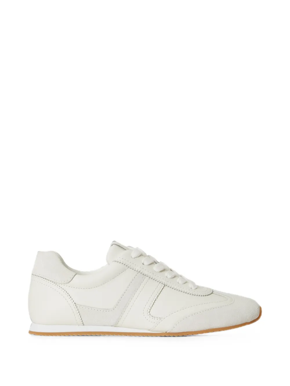 Lauren Ralph Lauren lace-up leather sneakers Wit