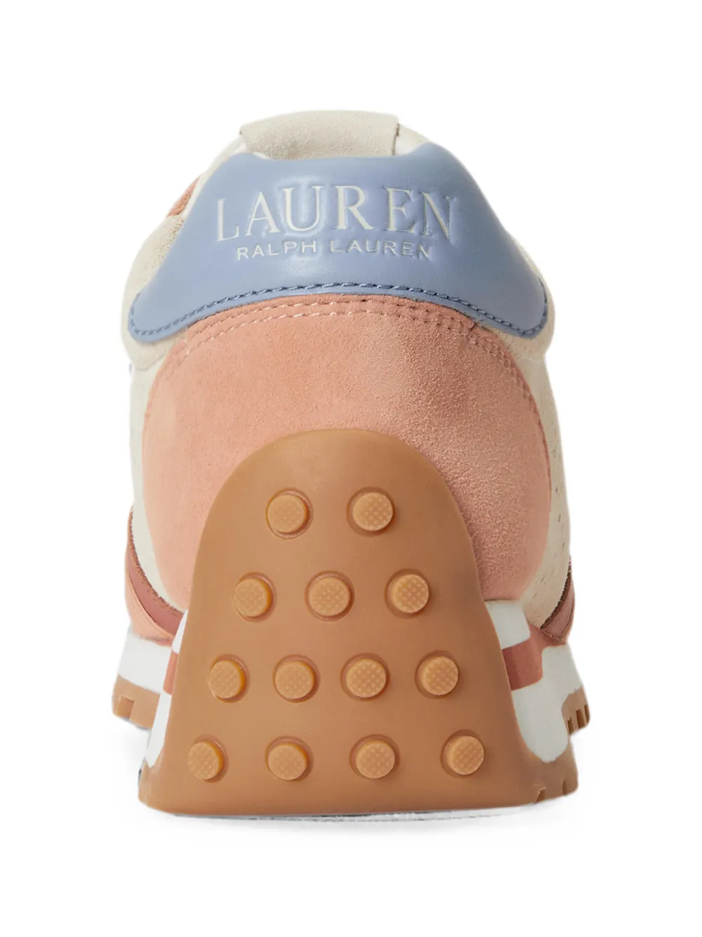 Lauren Ralph Lauren perforated leather sneakers Roze