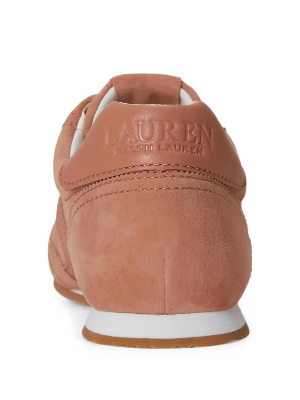 Lauren Ralph Lauren Dani suede leather sneakers Roze