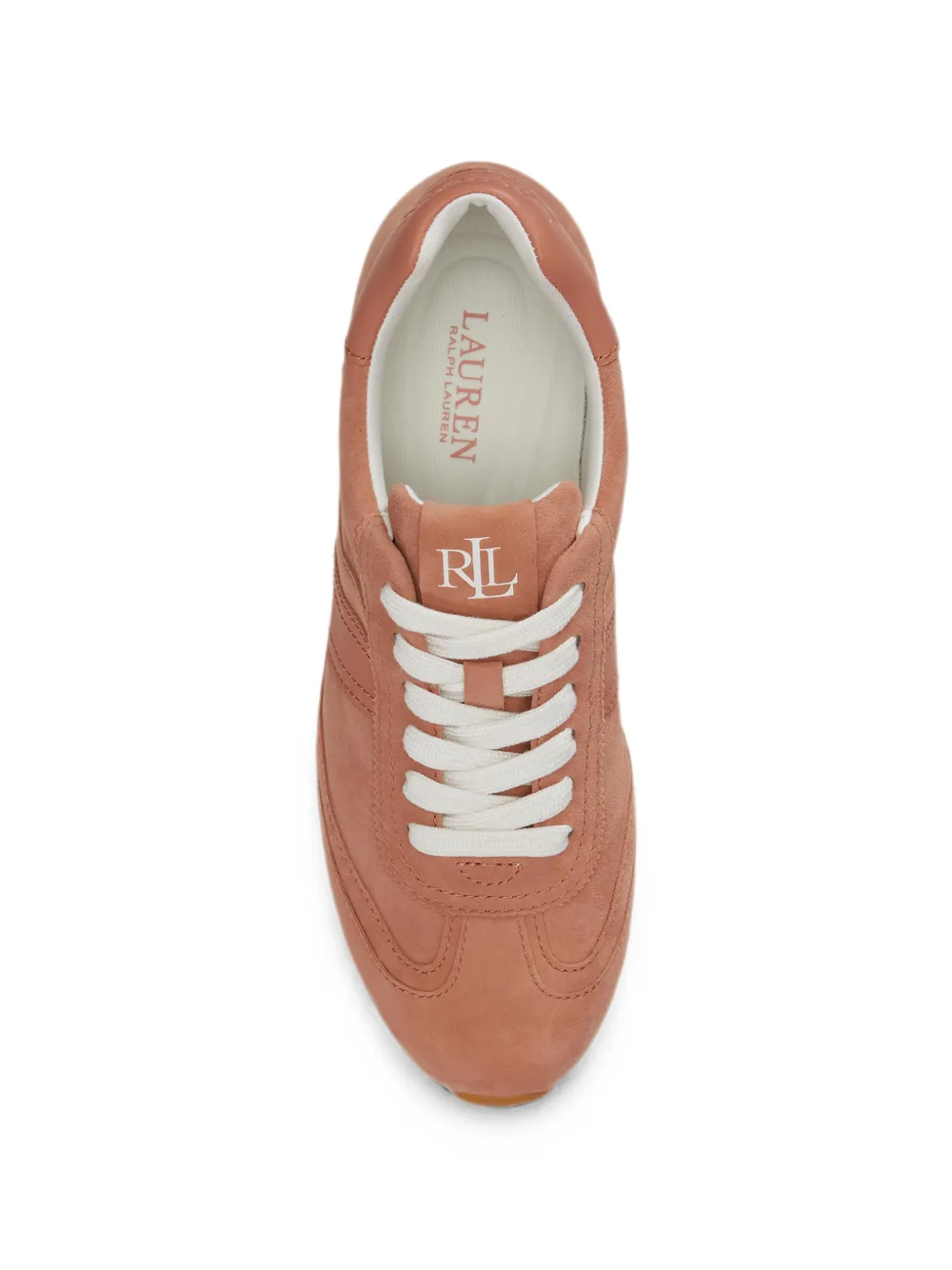Lauren Ralph Lauren Dani suede leather sneakers Roze