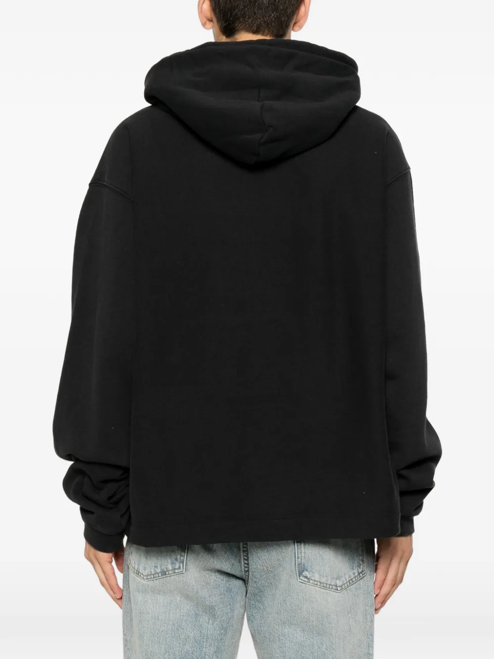 Stüssy Hoodie met logopatch en afwerking Zwart