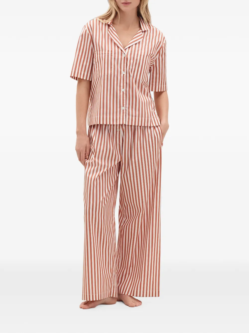 ERES Régent gestreepte blouse Rood