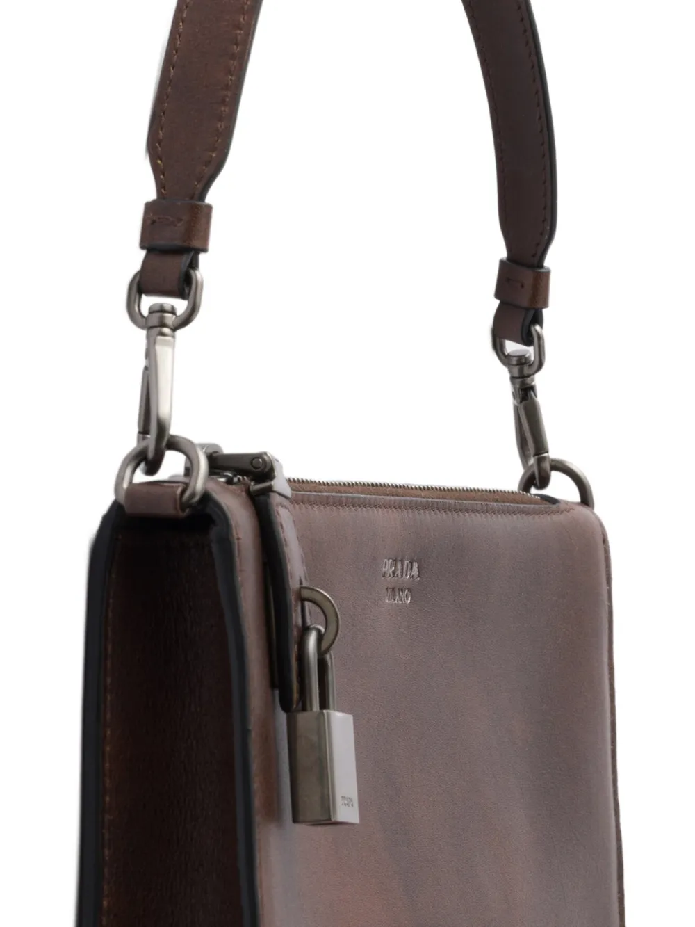 Prada Leren buidel Bruin