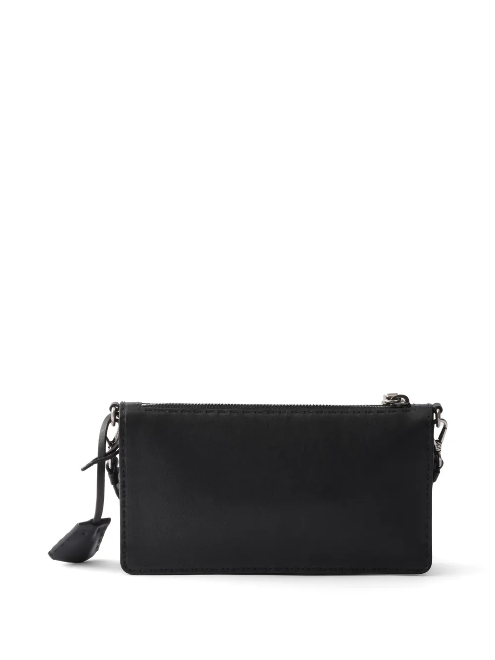 Prada Leren buidel met antiek-effect Zwart