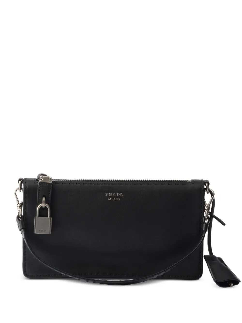 Prada Ledertasche im Antik-Look - Schwarz
