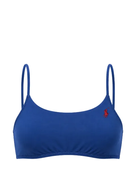 Polo Ralph Lauren top de bikini con logo bordado