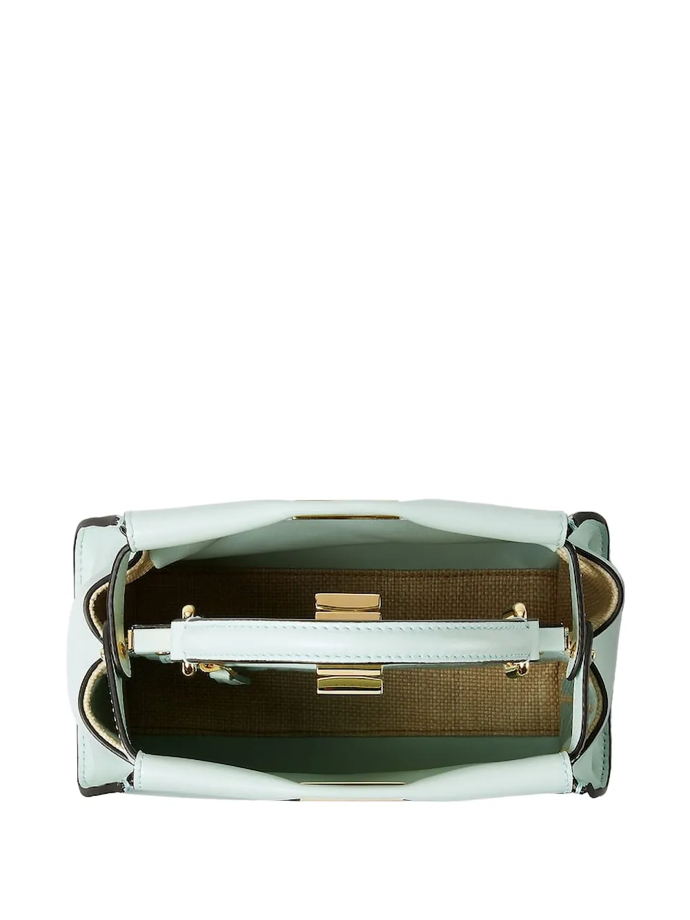 FENDI Peekaboo leren schoudertas Blauw