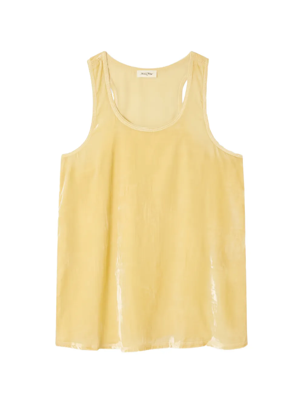 American Vintage Ankaz velvet sleeveless top - Gelb