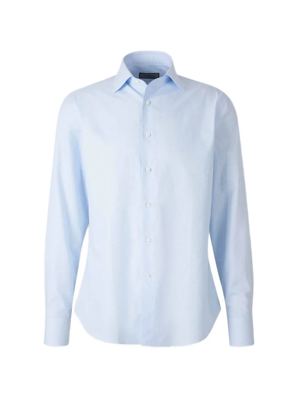Canali micro-patterned long-sleeved shirt - Blu