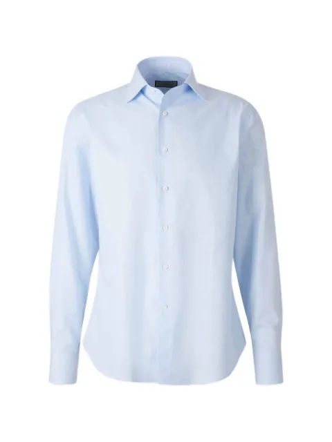 Canali micro-patterned long-sleeved shirt