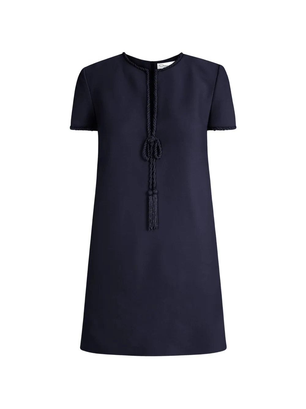 Oscar de la Renta Beaded Bow-Detail Shift mini dress - Blu
