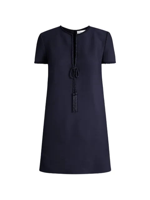 Oscar de la Renta Beaded Bow-Detail Shift mini dress