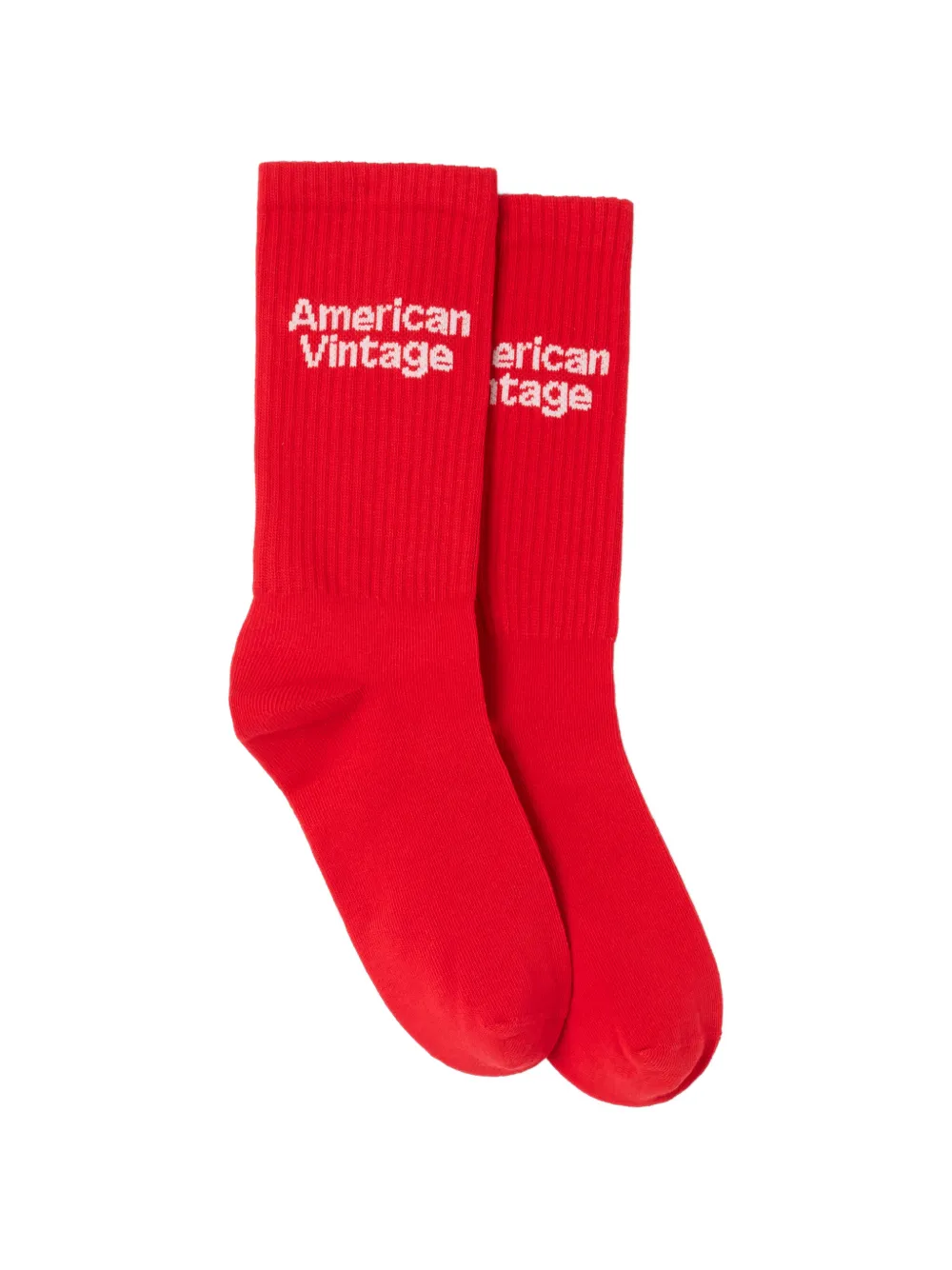 American Vintage Clypsun ribbed socks - Rosso