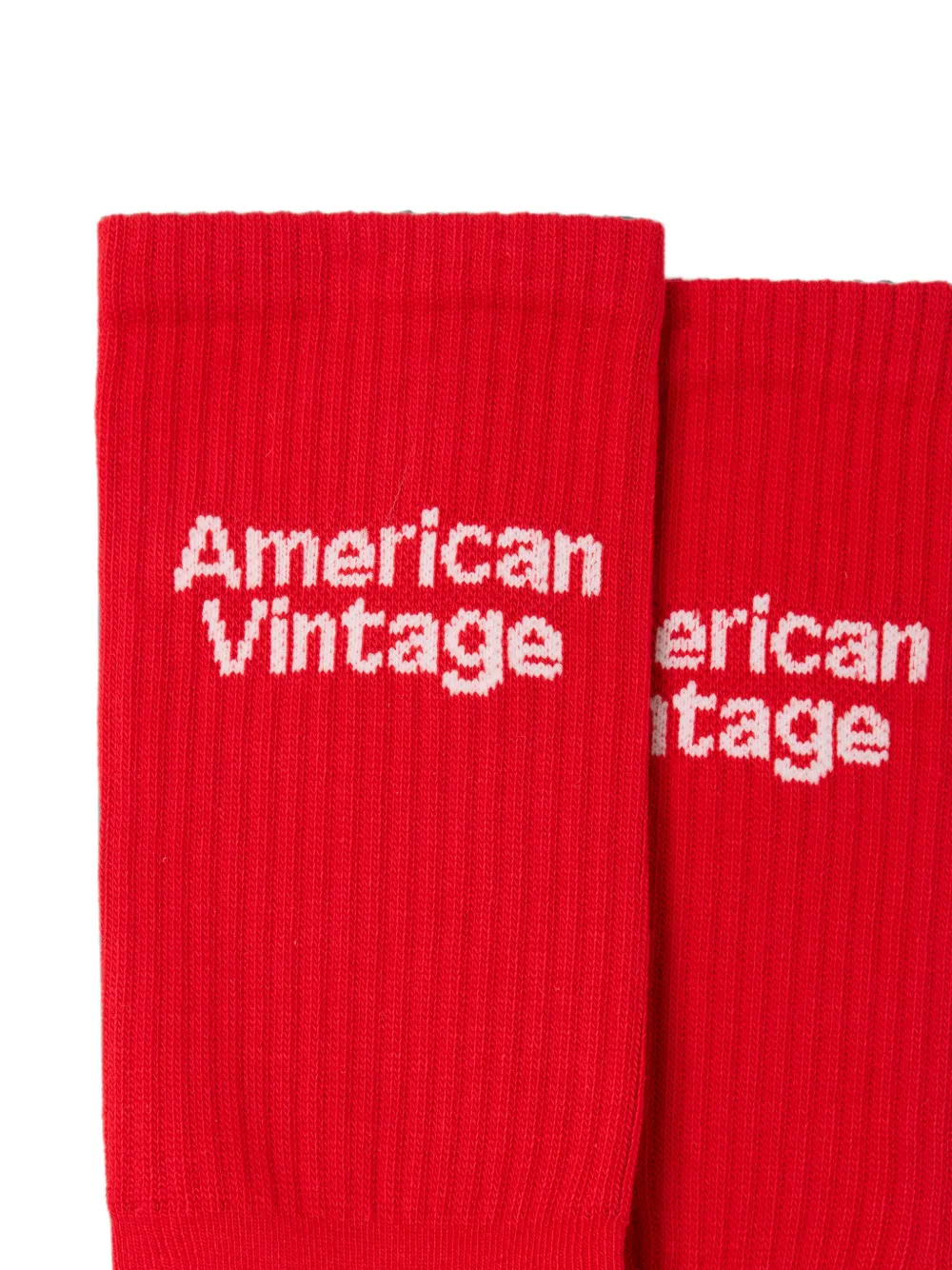 American Vintage Clypsun geribbelde sokken Rood