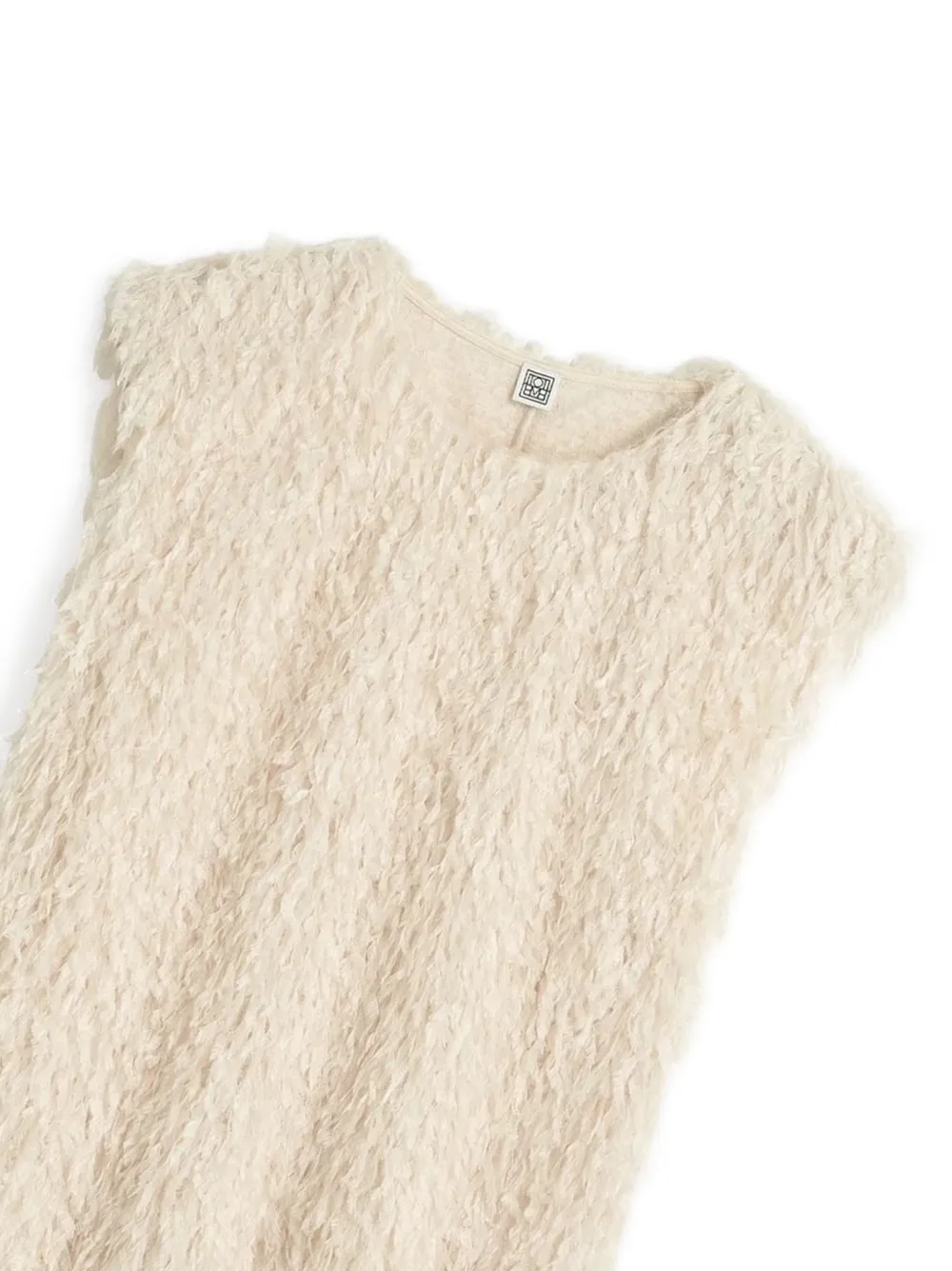 TOTEME Jersey top met veren Beige
