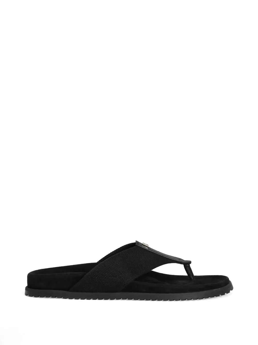 Dolce & Gabbana logo-plaque flip-flops - Schwarz