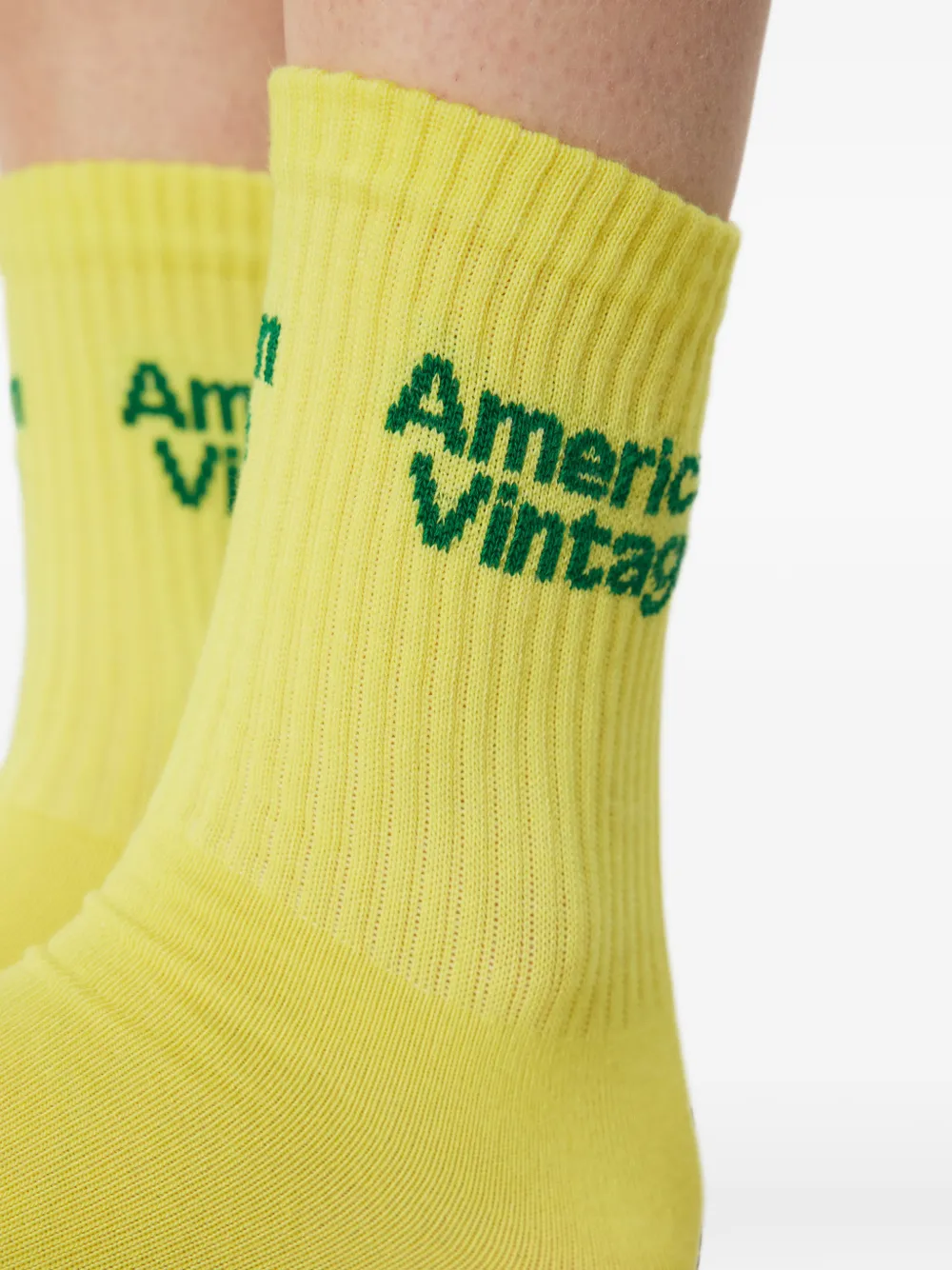 American Vintage Clypsun gebreid sokken met logo Geel