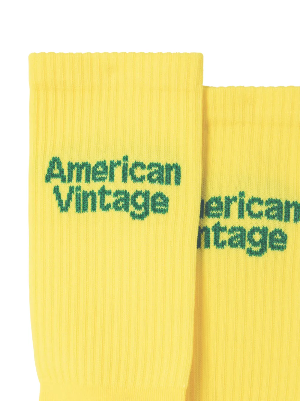American Vintage Clypsun gebreid sokken met logo Geel