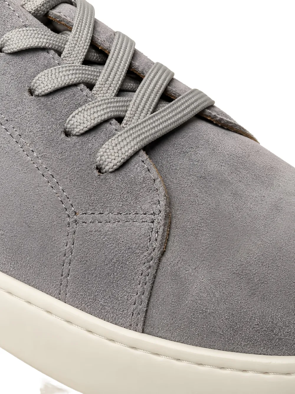 Poche Paris lace-up suede sneakers Grijs