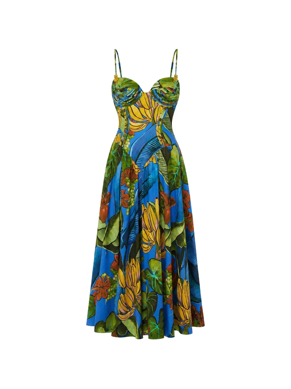FARM Rio floral-print maxi dress - Blu