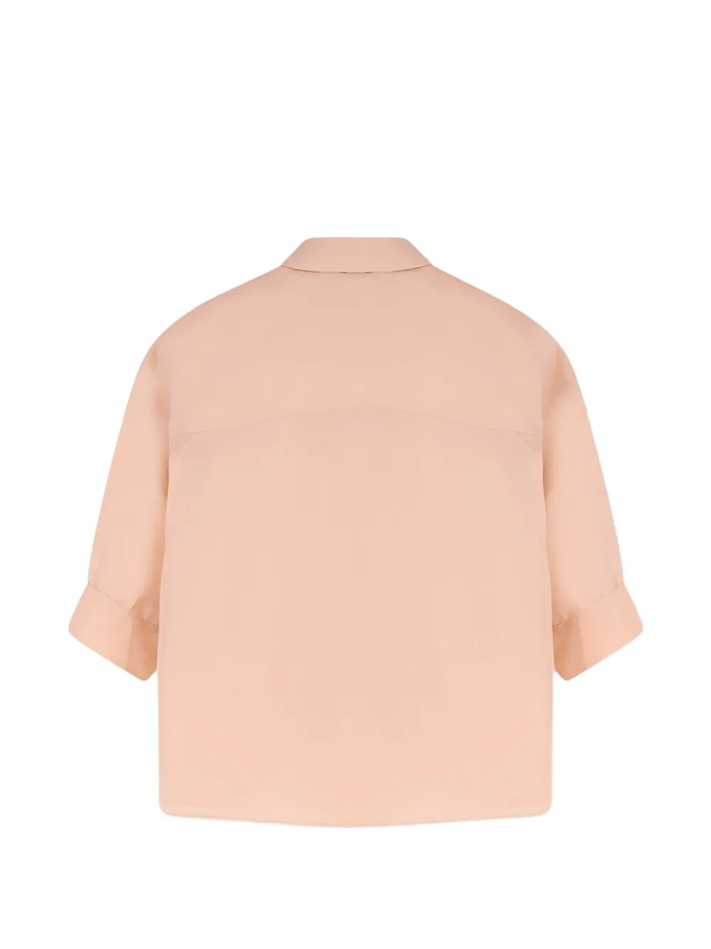 Alberta Ferretti Blouse met geborduurd logo en korte mouwen Roze