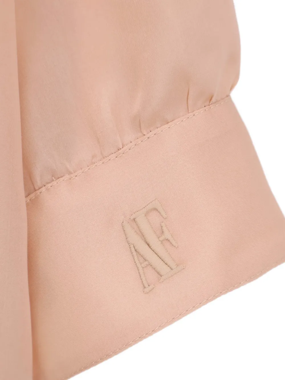 Alberta Ferretti Blouse met geborduurd logo en korte mouwen Roze