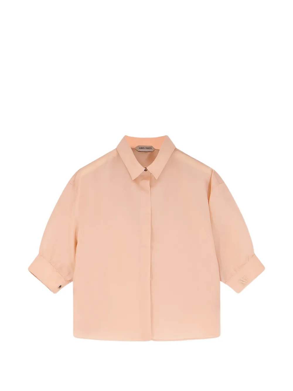 Alberta Ferretti logo-embroidered short-sleeve shirt - Pink