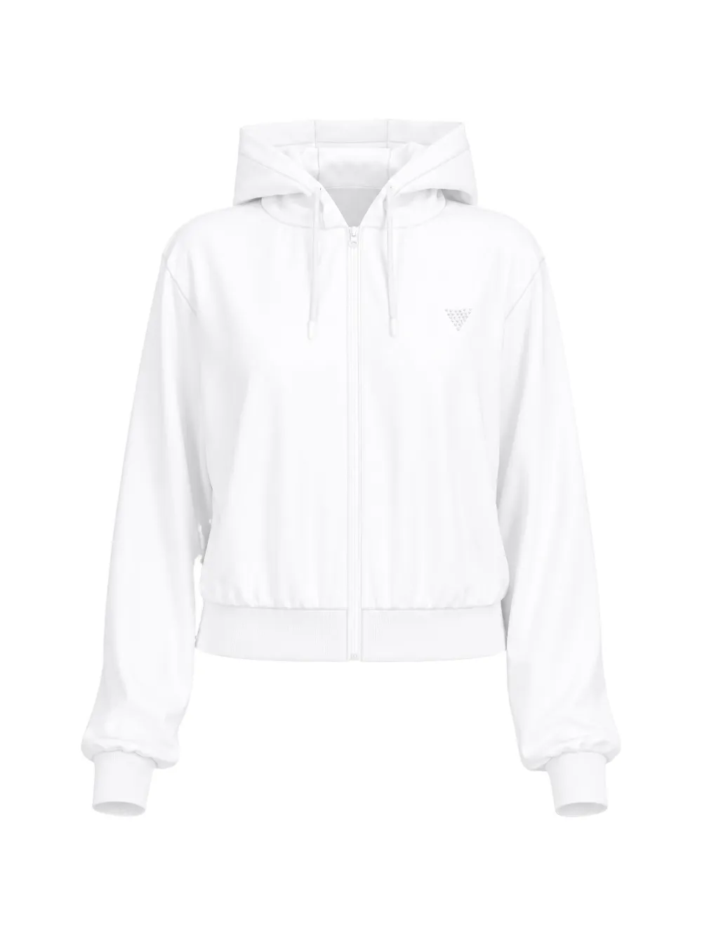 GUESS USA rhinestone-embellished hoodie - Bianco