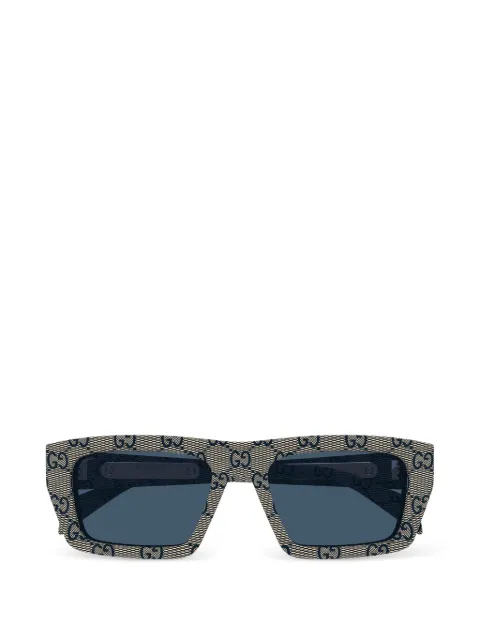 Gucci Eyewear GG supreme-canvas rectangle-frame sunglasses