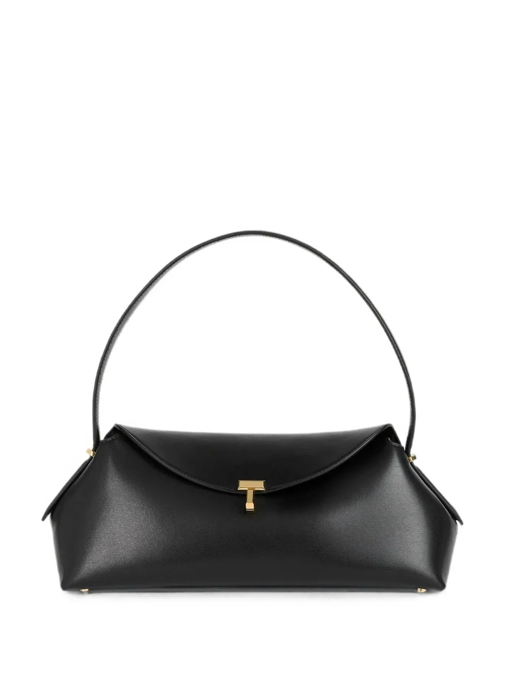 TOTEME T-Lock leather shoulder bag - Schwarz