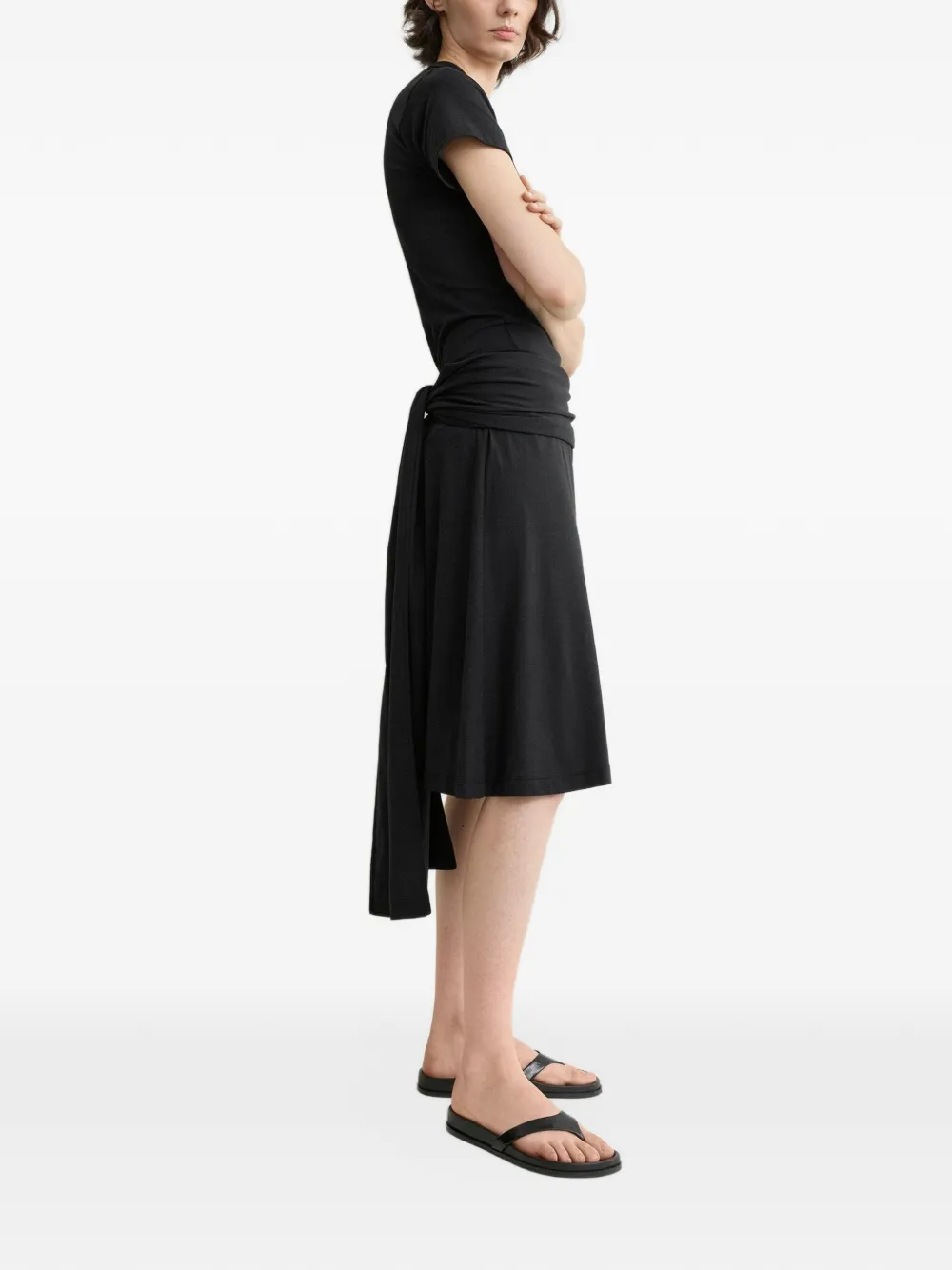 TOTEME Shorts met gestrikte taille Zwart