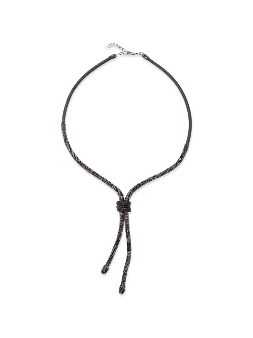 Brunello Cucinelli knot-detail necklace - Black