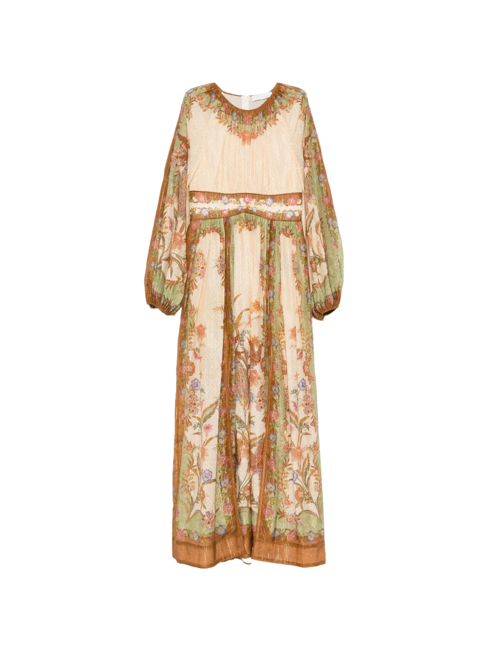 ZIMMERMANN Indra floral-print maxi dress - Toni neutri