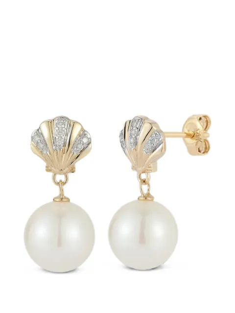 Mateo Petite Venus pearl and diamond earrings