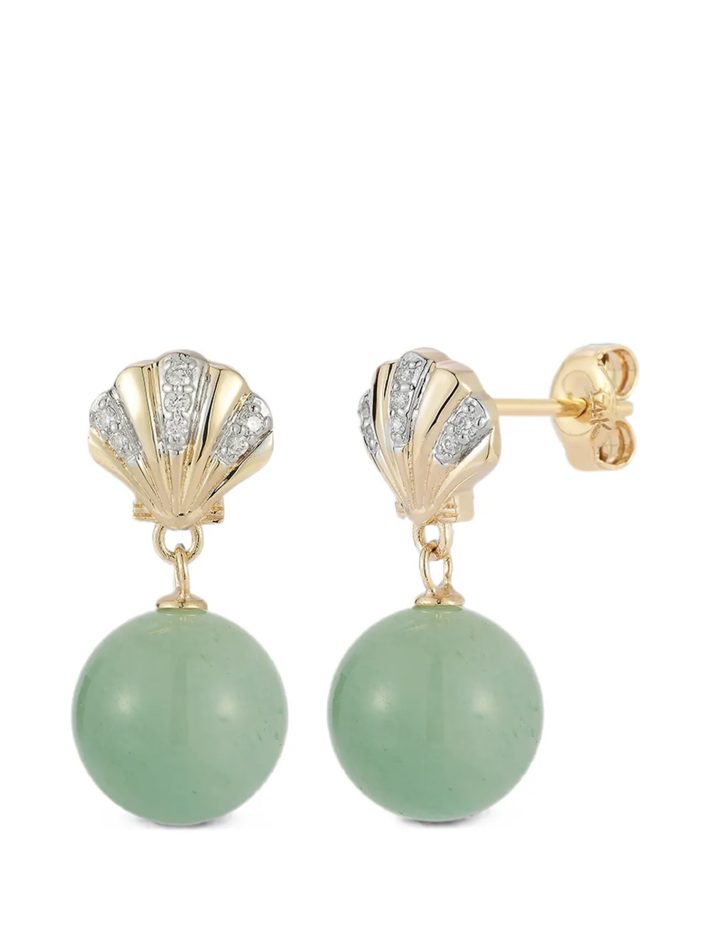 Mateo Petite Venus jade drop earrings - Oro