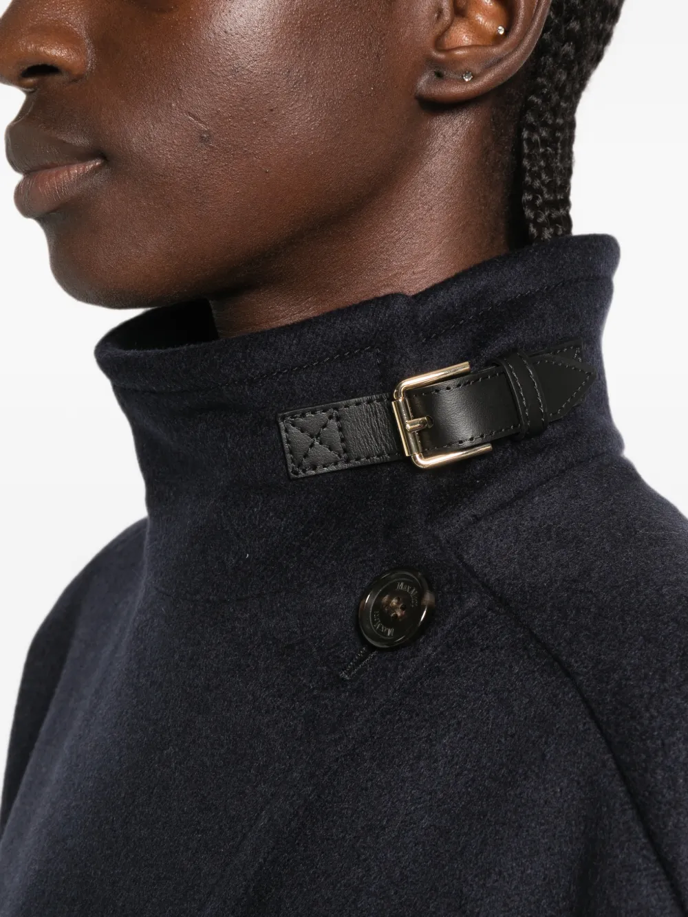 Max Mara Kasjmier jack met gespdetail Blauw