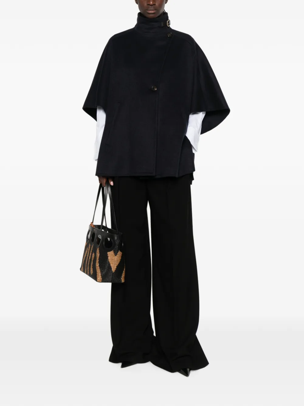 Max Mara Kasjmier jack met gespdetail Blauw