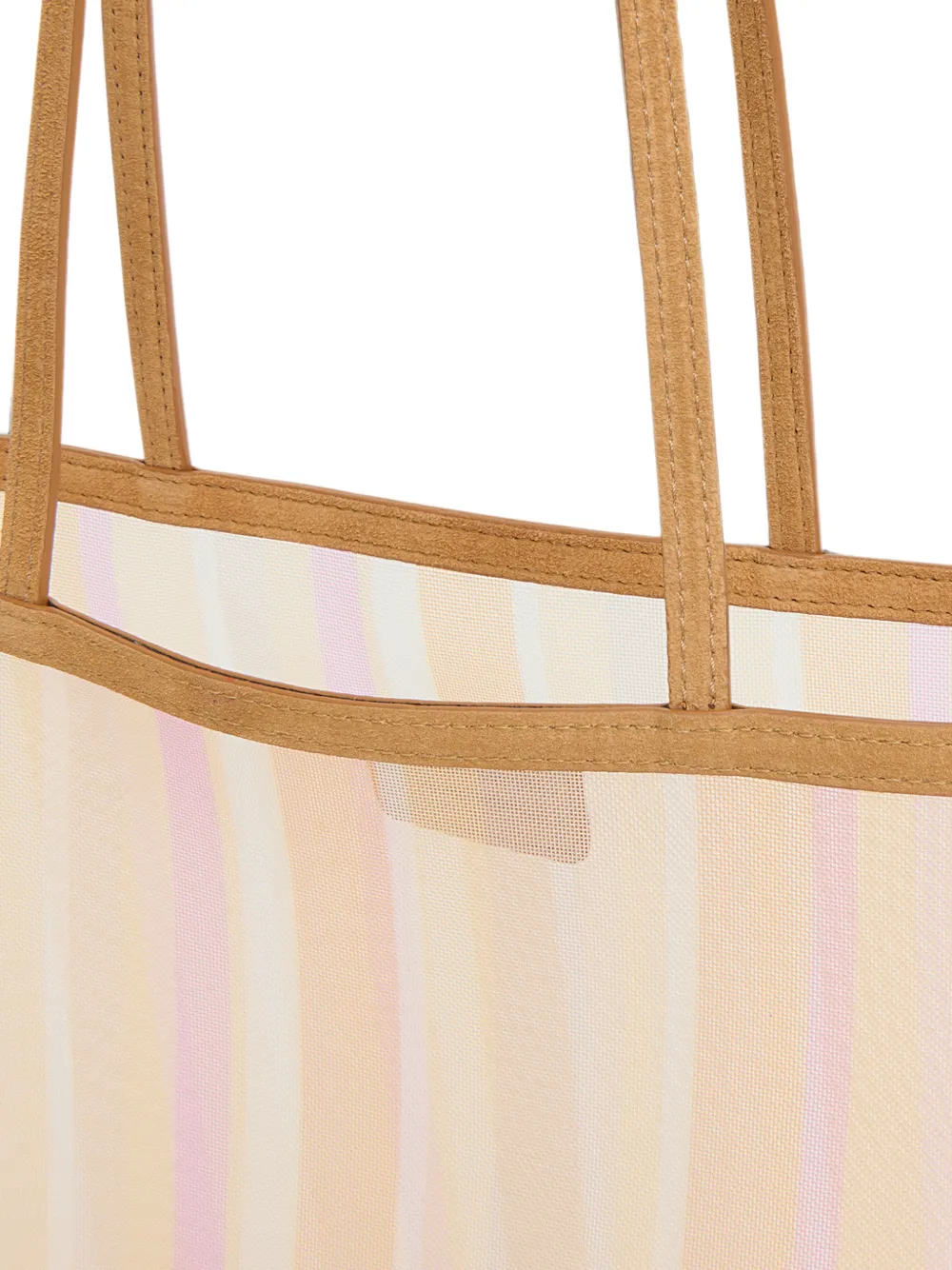 Mansur Gavriel Filo gestreepte shopper Beige