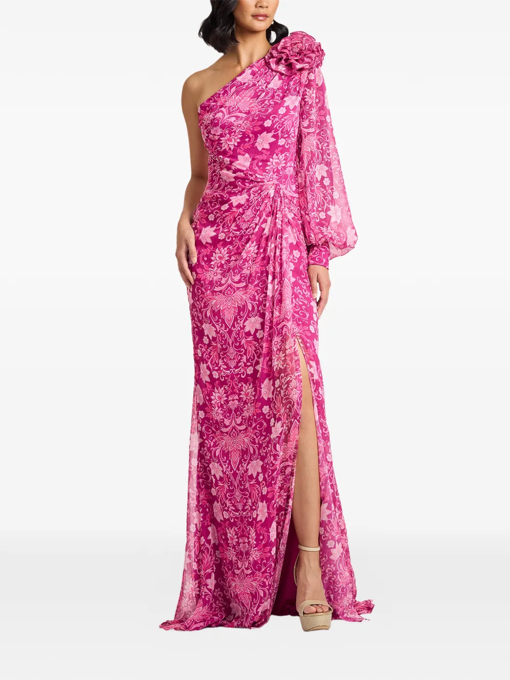 Tadashi Shoji Asymmetrische maxi-jurk Roze