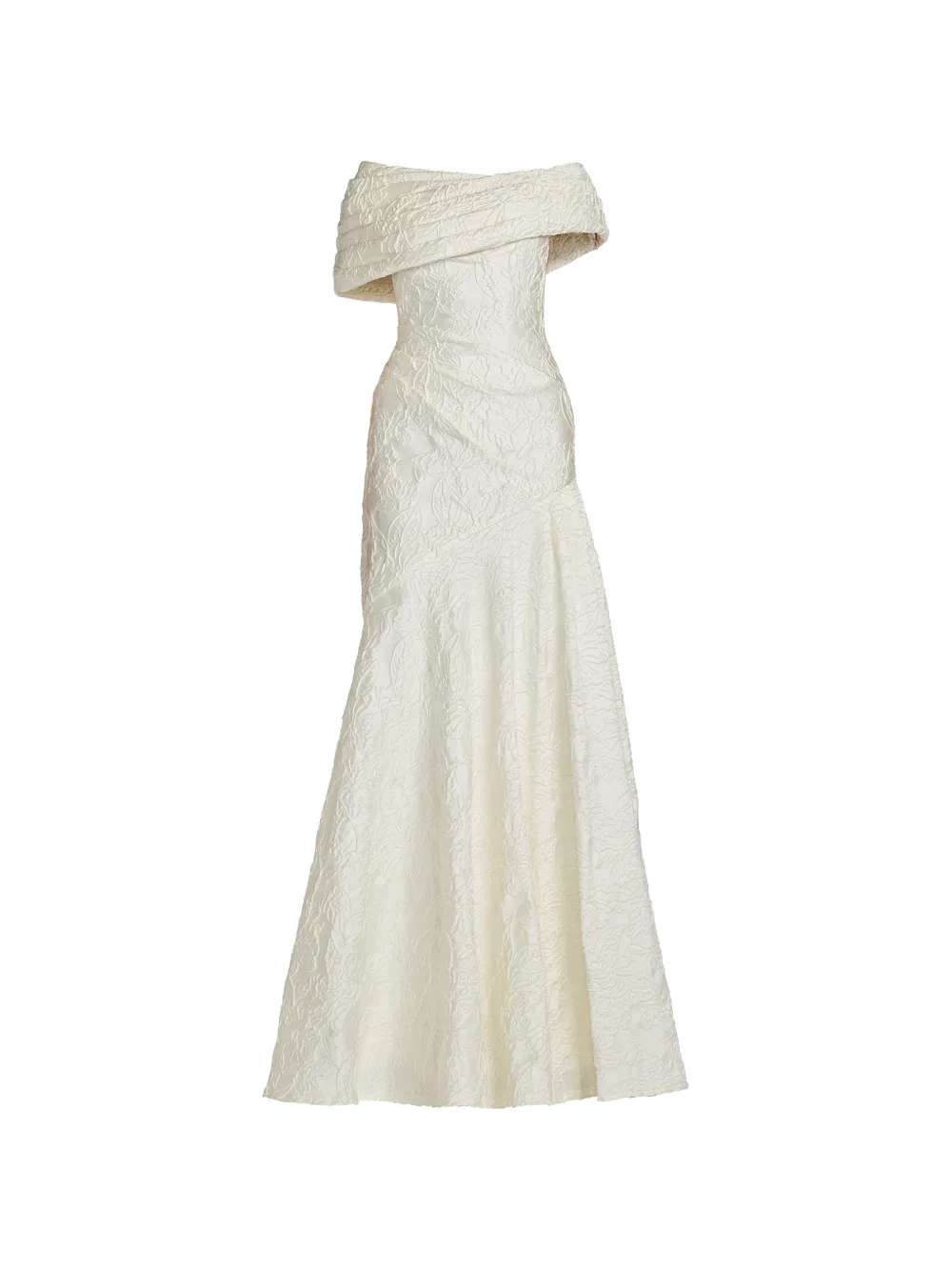 Tadashi Shoji jacquard off-shoulder maxi dress - Neutrals