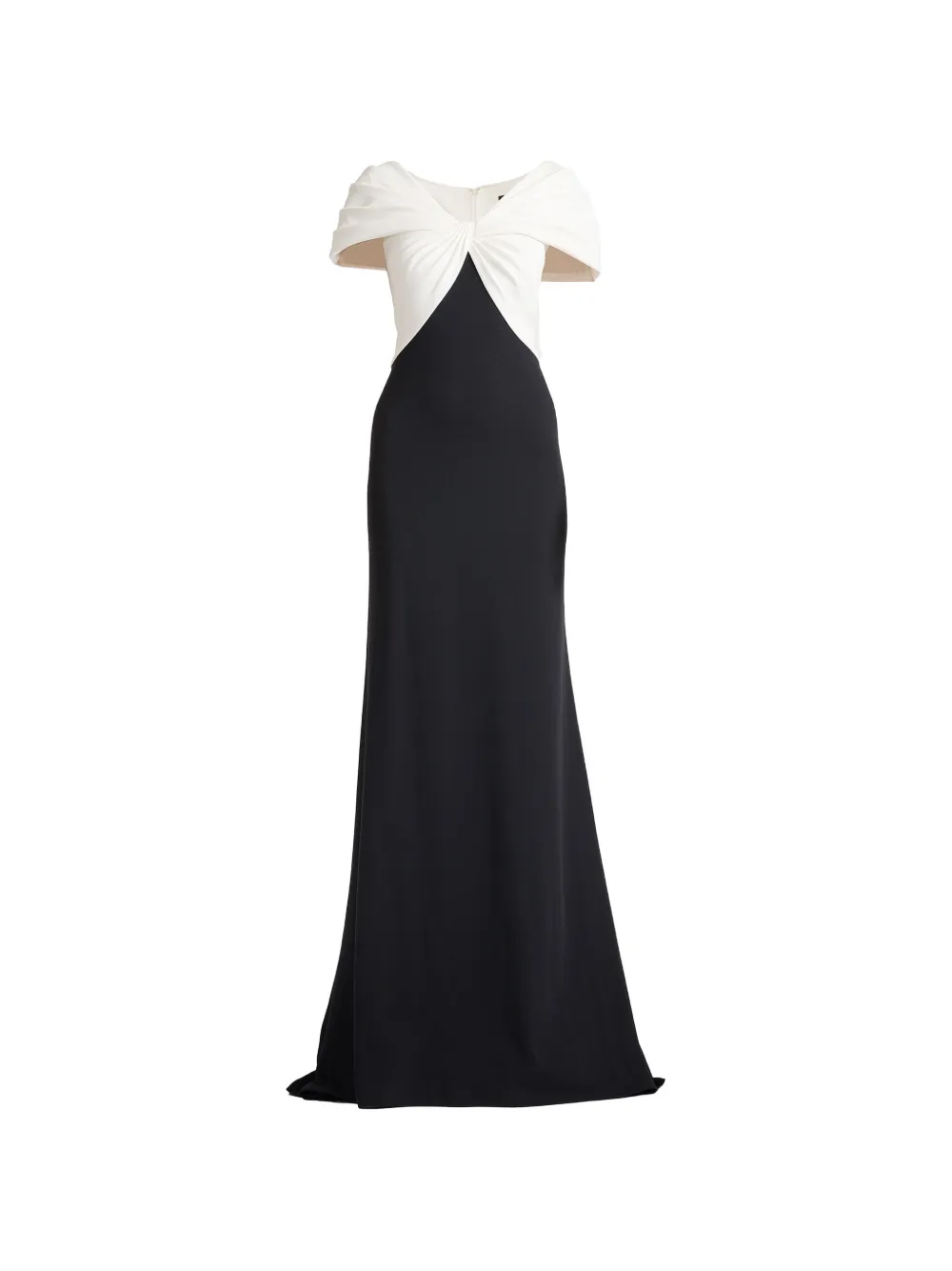 Tadashi Shoji twist-detail off-shoulder maxi dress - White