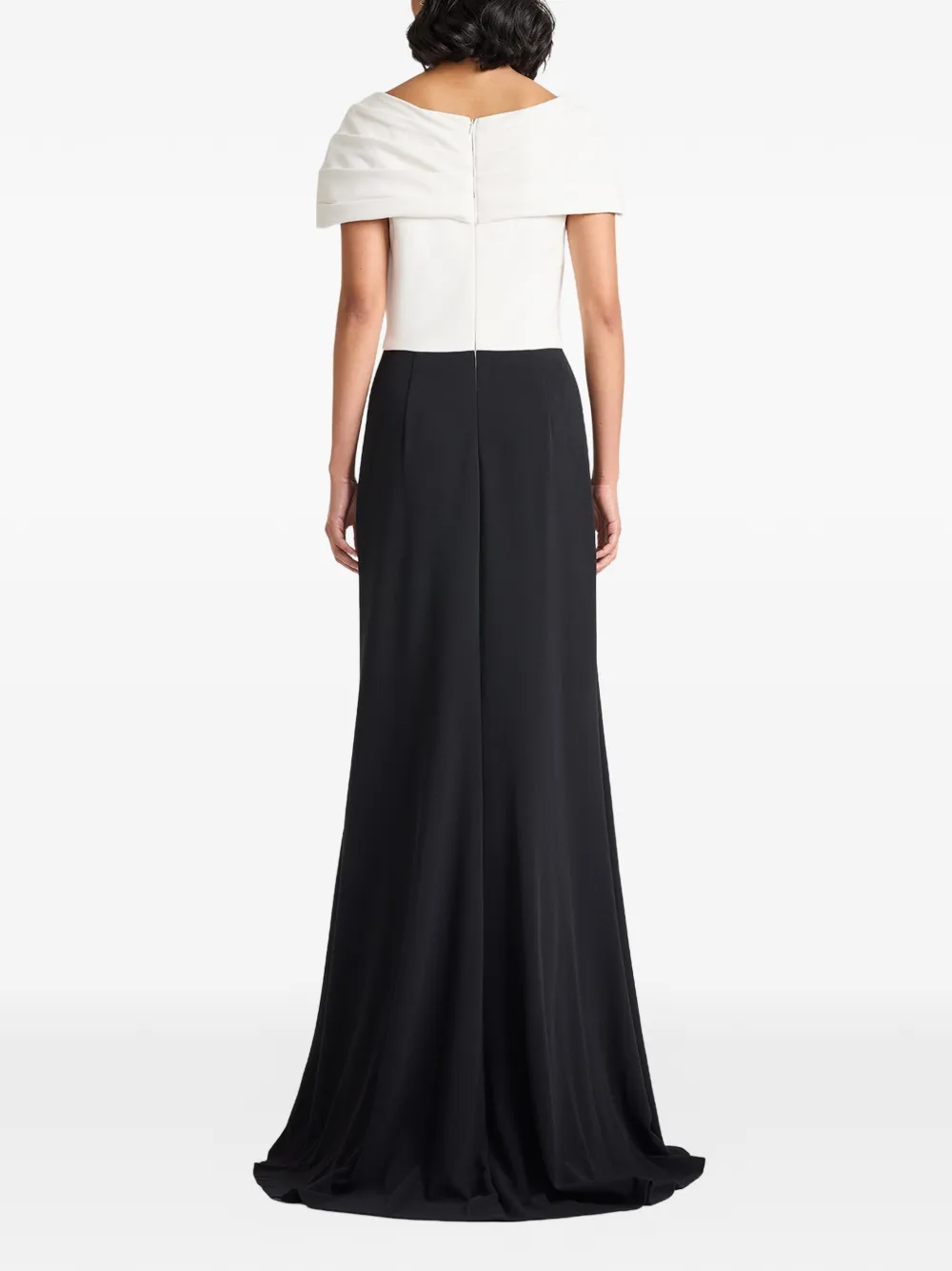 Tadashi Shoji Off-shoulder maxi-jurk met gedraaid detail Wit
