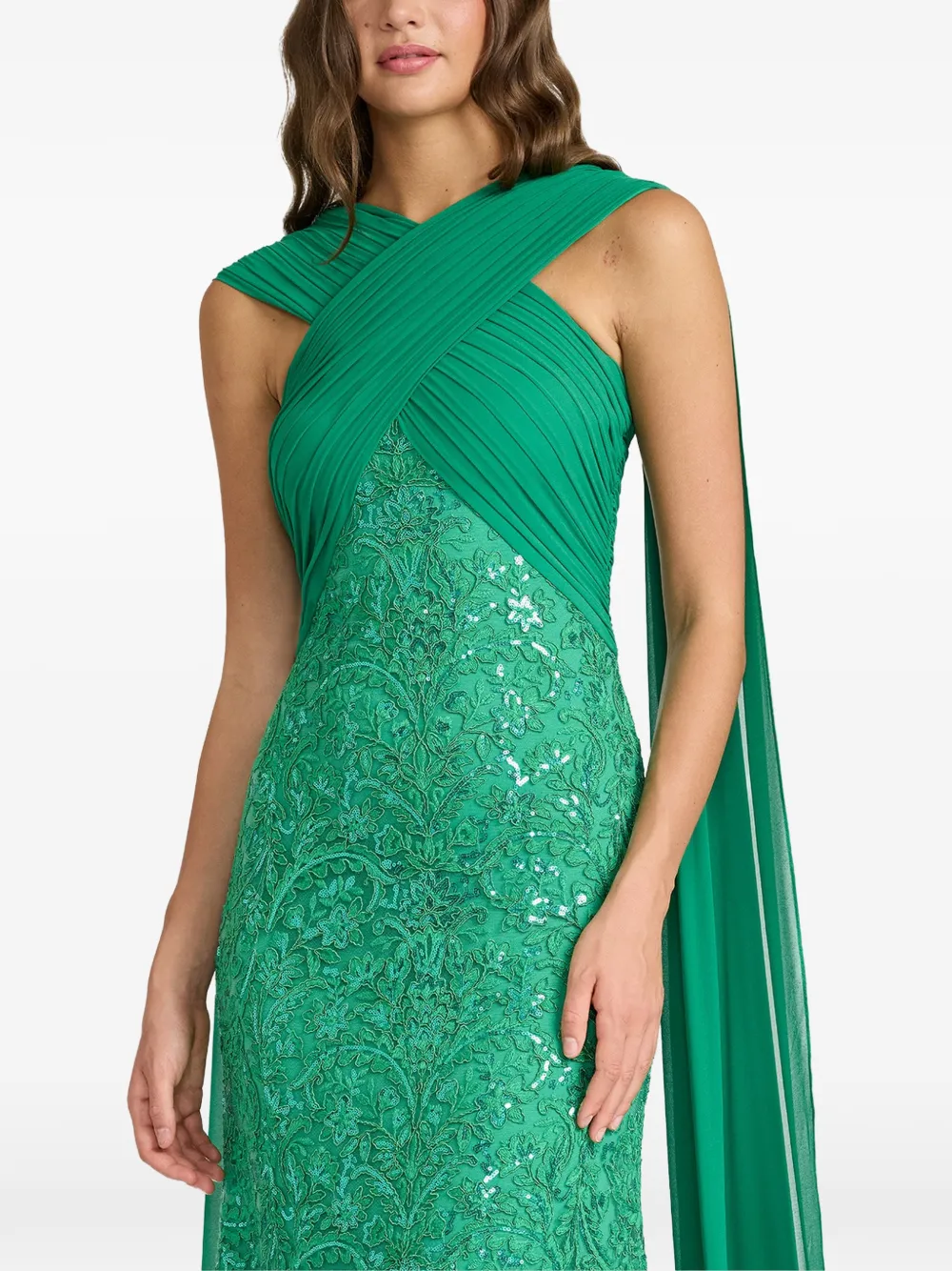 Tadashi Shoji Maxi-jurk verfraaid met pailletten Groen